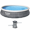 Bestway FAST Set 57376 - Ø396x84 cm - Piscine gonflable + Pompe de filtration 29 W