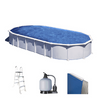 Gre Haiti Ovale 1000 x 550 x 132 cm - Piscine hors-sol - Traverses enterrées