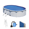 Piscine Gre Fidji Ovale 500x300x120cm - Piscine hors-sol en acier - Filtre Aqualoon